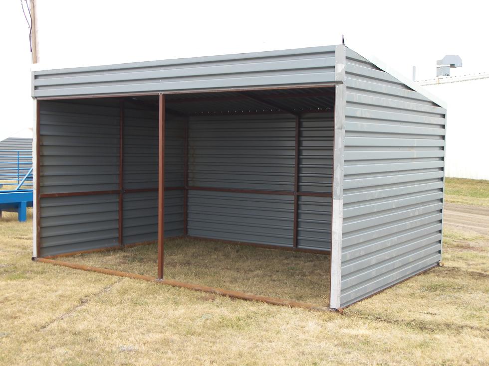 Front Opening of 12' x 16' Horse Shelter